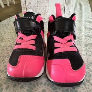 Kids Black and Pink Athletic Shoes